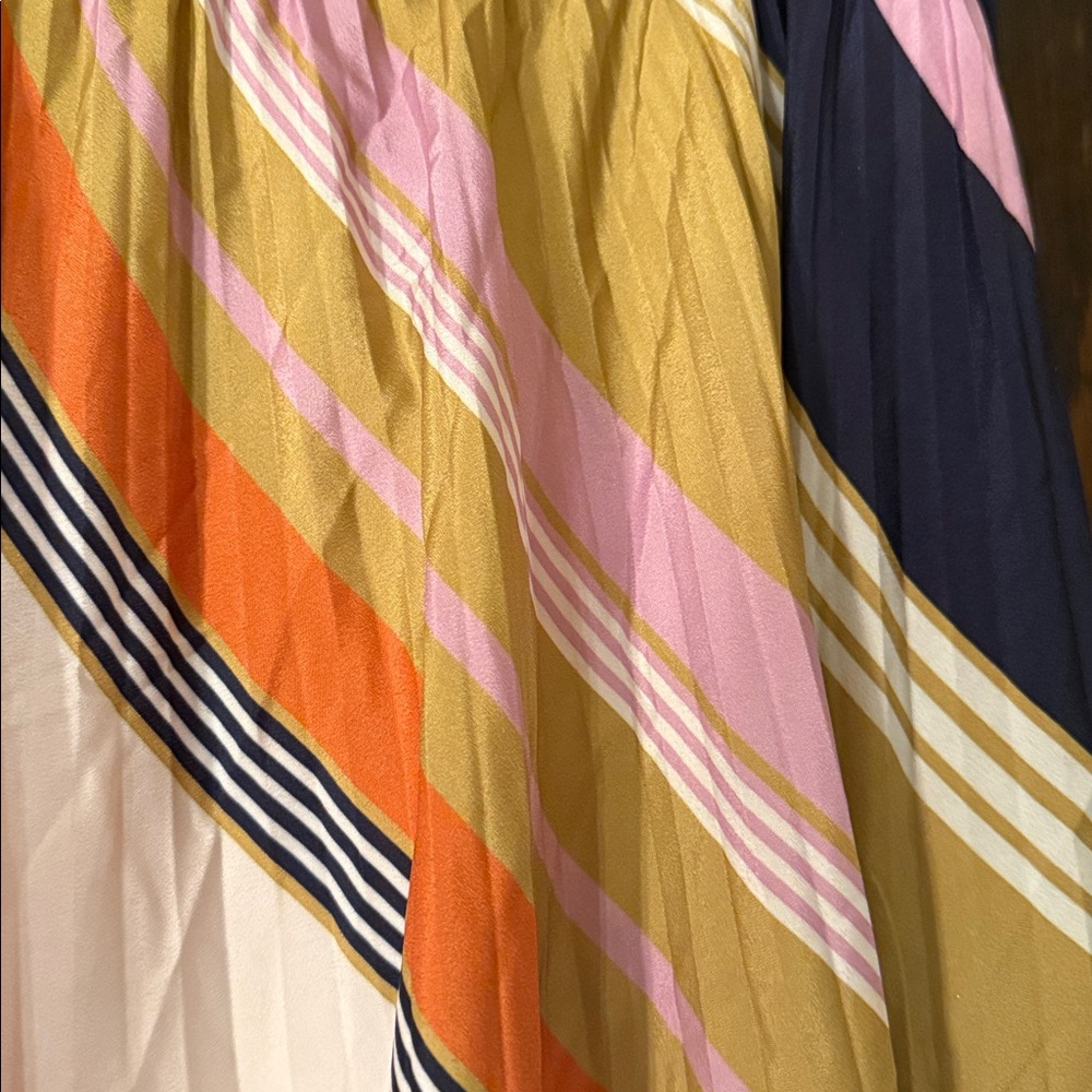 Function & Fringe Edit | Anthropologie Pleated Midi Skirt | Stripe Earth Tones - Picture 6 of 7